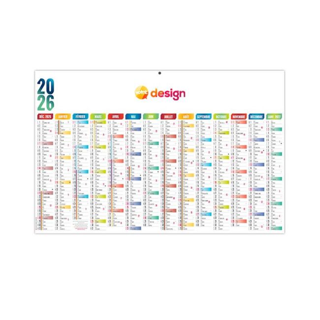 Calendrier bancaire personnalisé Casimir - medium 445 x 285 mm	