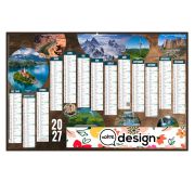 Calendrier bancaire 13 mois illustré personnalisable - Paysages