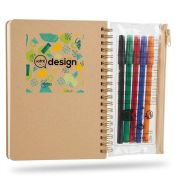 Cahier à couverture rigide Squiggle B6 et lot de marqueurs