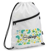 Sac à cordon Oriole en RPET avec poche avant zippée, 5 L