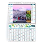 Calendrier bancaire 13 mois illustré personnalisable - Thermalisme