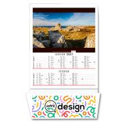 Calendrier personnalisable vide poche 6 feuillets - Thème Bretagne
