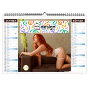Calendrier spirale illustré personnalisable Small - Thème lingerie