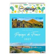 Calendrier mural 7 feuillets illustrés personnalisable XXL - Thème France