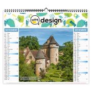 Calendrier personnalisable 6 feuillets 12 mois - Patrimoine