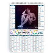 Calendrier Small spirale personnalisable 6 feuillets illustrés - Thème hommes