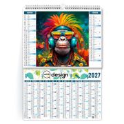 Calendrier bancaire 13 mois illustré personnalisable - Thème pop'art