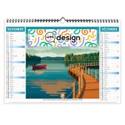 Calendrier Small spirale personnalisable 6 feuillets illustrés - Thème France