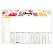 Sous-main personnalisable avec calendriers annuel et mensuel 60 cm