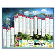 Calendrier bancaire contrecollé 13 mois Personnalisable Médium - Thème vacances