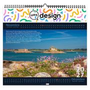 Calendrier Small personnalisable 6 feuillets illustrés - Thème Bretagne