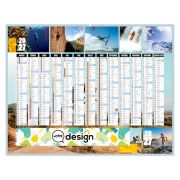 Calendrier bancaire 13 mois illustré personnalisable contrecollé - Thème sport extrême