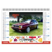 Calendrier chevalet 7 feuillets personnalisables - Thème voitures