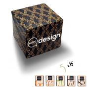 Cube 15 carrés chocolats personnalisable 4g