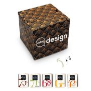 Cube 5 carrés chocolats personnalisable 5g