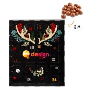 Calendrier de l'Avent billes 19x16cm choco-caramel personnalisé