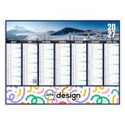 Calendrier bancaire illustré personnalisable taille Midi - Thème région
