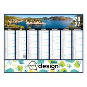 Calendrier bancaire illustré personnalisable taille Mini - Thème Provence