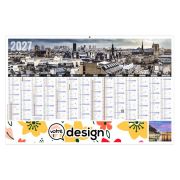 Calendrier personnalisable midi 14 mois illustré - Thème Paris