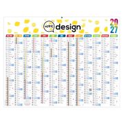 Calendrier multicouleurs taille Mini 12 mois