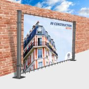 Banderole personnalisée pour clôture de chantier