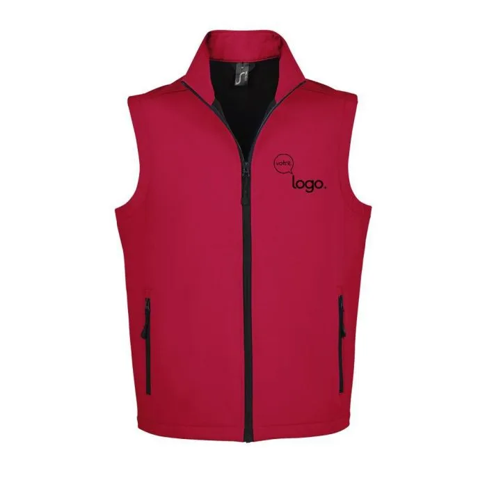Veste softshell homme sans manche personnalisée RACE BW