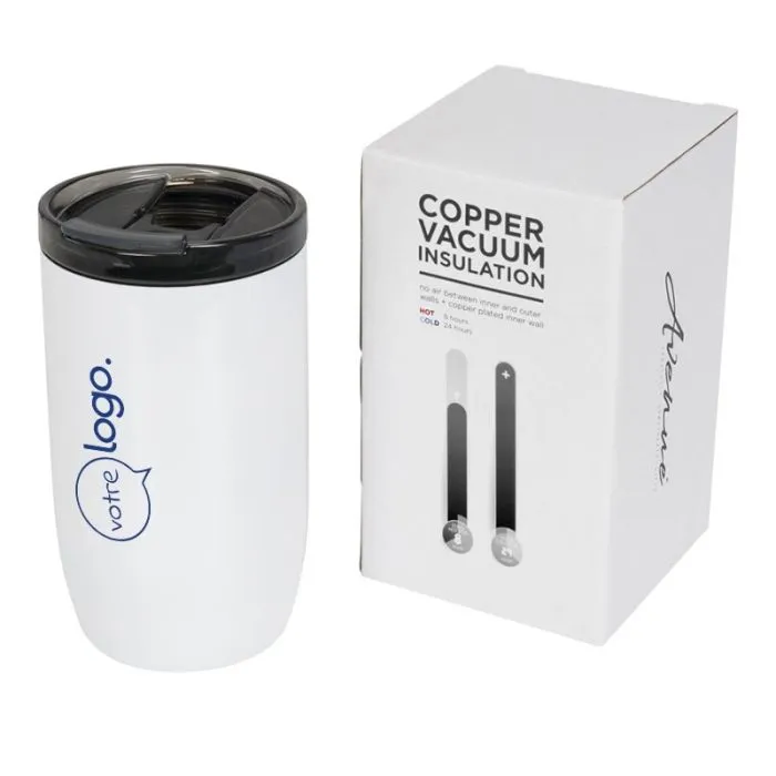 Gobelet personnalisé en inox avec couvercle 380ml- LAGOM