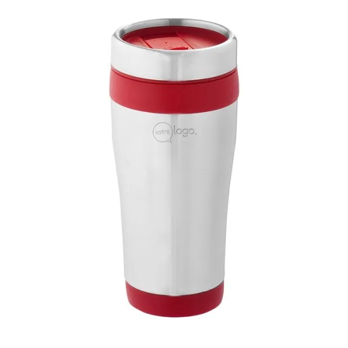 Gobelet de 410 ml en acier inoxydable publicitaire - ELWOOD