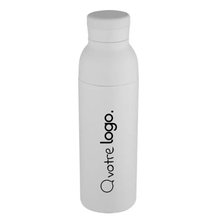 Bouteille publicitaire isotherme en acier recyclé RCS 650 ml - Illuminate