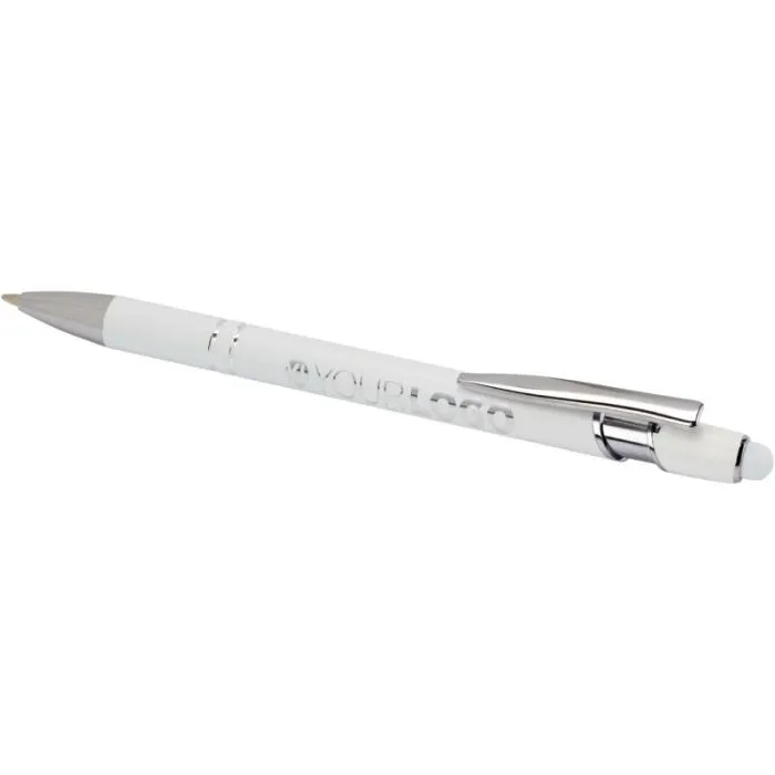 Stylo bille personnalisé encre noire 1,0 mm en aluminium recyclé avec stylet-Kish