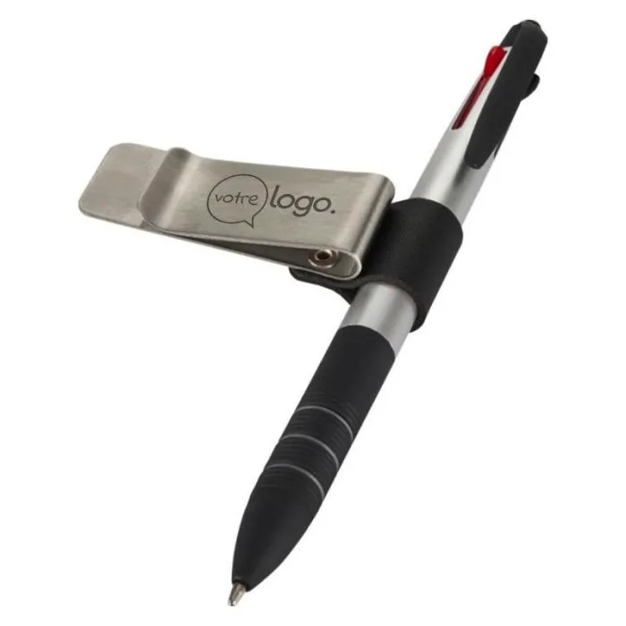 Pince à stylo cuir synthétique PU personnalisable – Riva