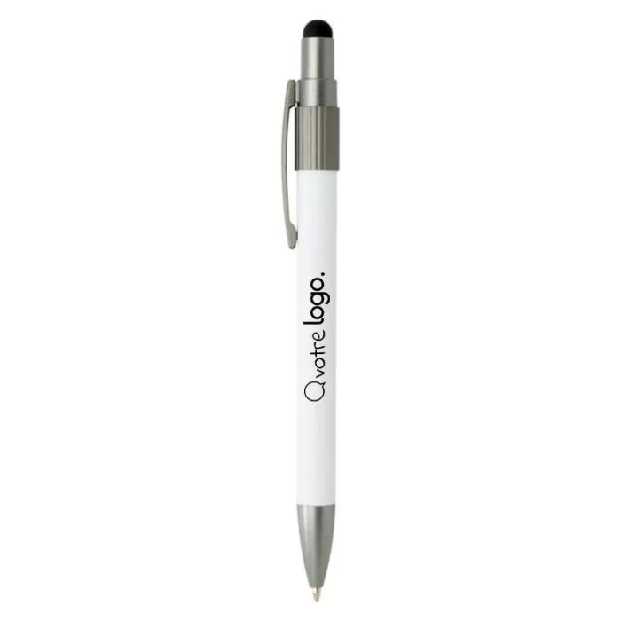 Stylo bille recyclé RCS avec stylet et hand spinner personnalisable – Rill