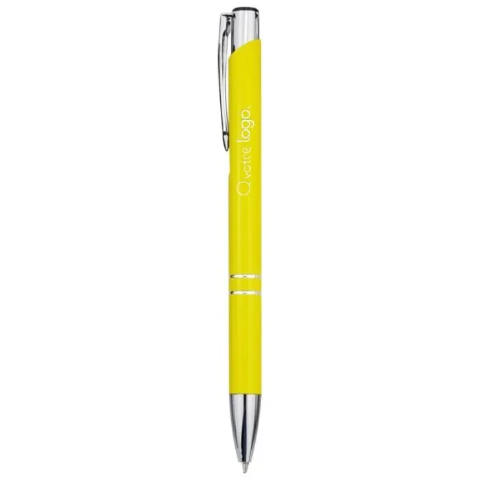 Stylo bille rétractable personnalisé en aluminium - Moneta