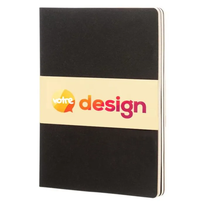 Carnet personnalisé couverture carton coins arrondis 120 pages ivoire