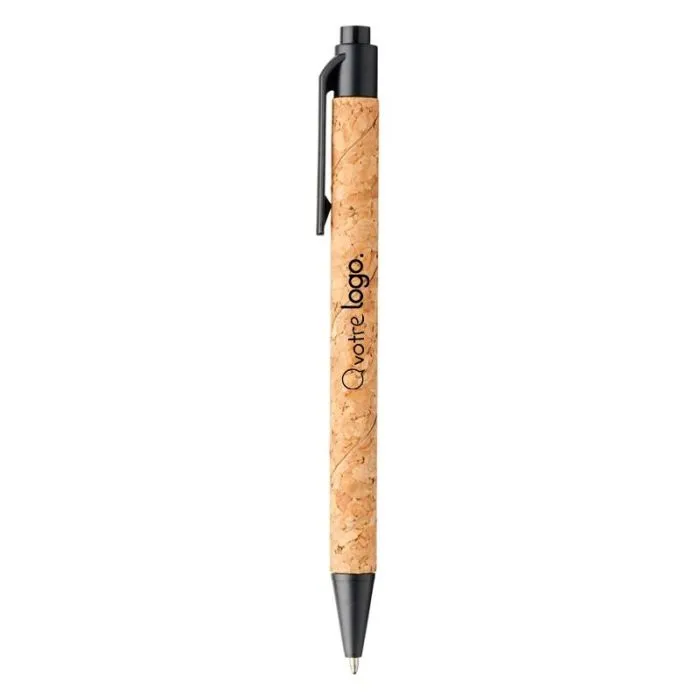 Stylo bille en liège personnalisé et paille de blé Midar