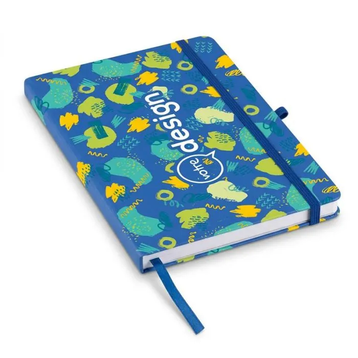 Cahier en papier recyclé Spectrum A5 et un stylo à bille