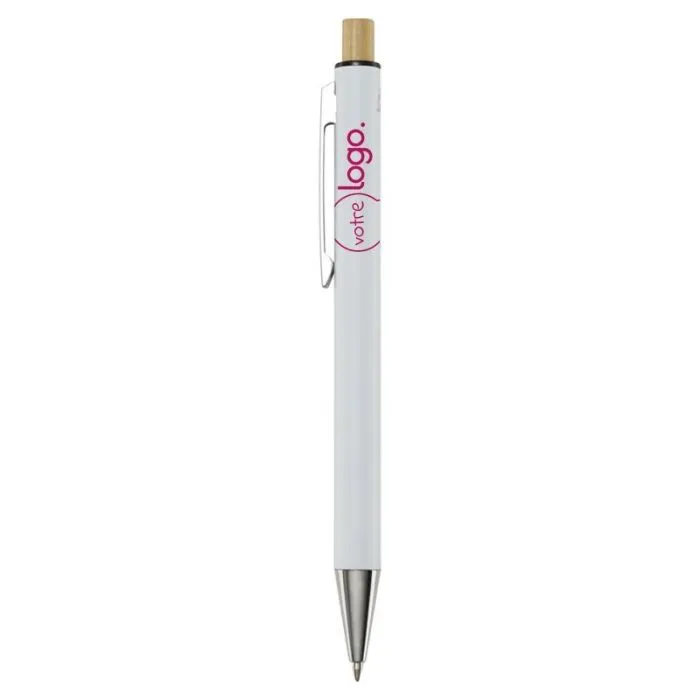 Stylo bille publicitaire en aluminium recyclé - Cyrus rose