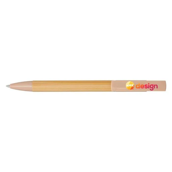 Stylo bille encre noire support de téléphone en bambou personnalisé-Delfina