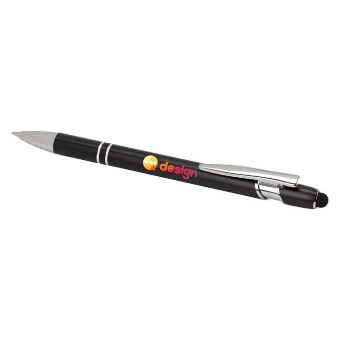 Stylo bille personnalisé en aluminium avec finition argentée encre bleue-Kish
