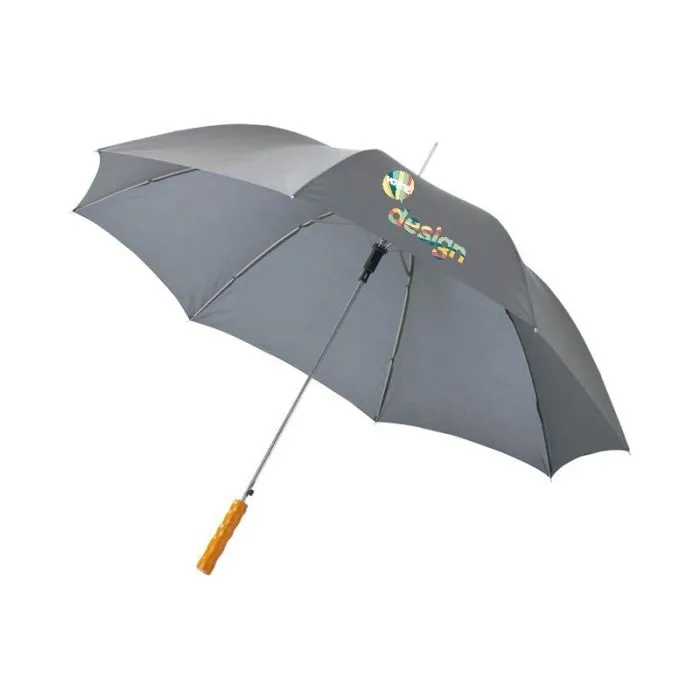 Parapluie personnalisé 23" à ouverture automatique avec poignée en bois Lisa