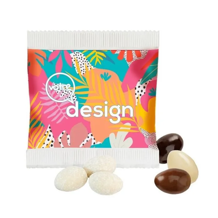 Amandes à la vanille ou au chocolat en sachet PAPIER