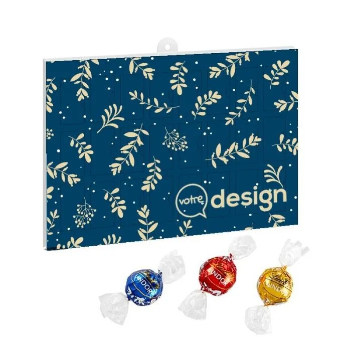 Calendrier de l'avent personnalisé Premium cadeau BUSINESS avec Lindor de Lindt