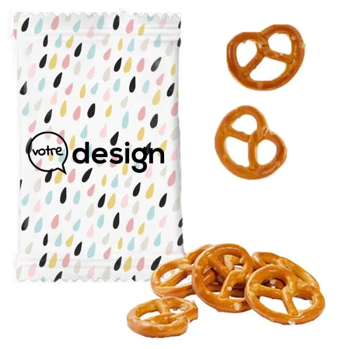 Mini bretzels salés sachet personnalisés  Mayka