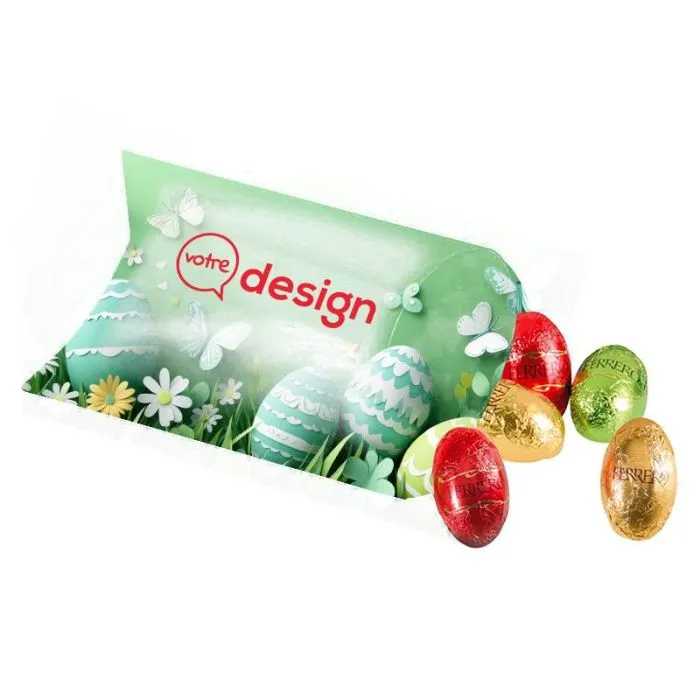 Pochette berlingot publicitaire avec gourmandises