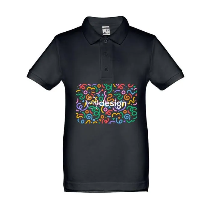 Polo personnalisable à manches courtes en coton pour enfants (unisexe) - THC ADAM KIDS II