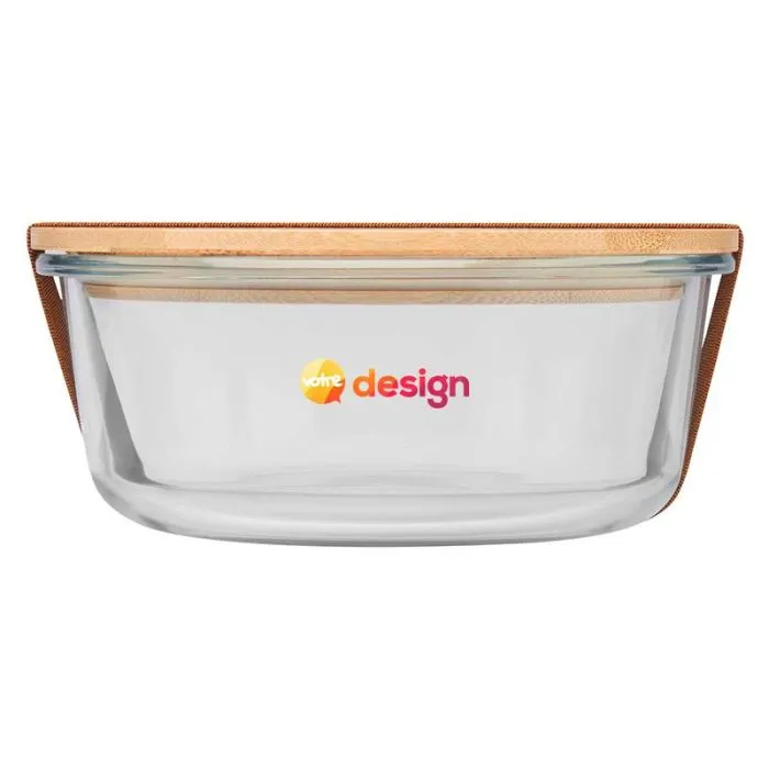 Saladier personnalisé avec couvercle en bambou 750ml-Vista