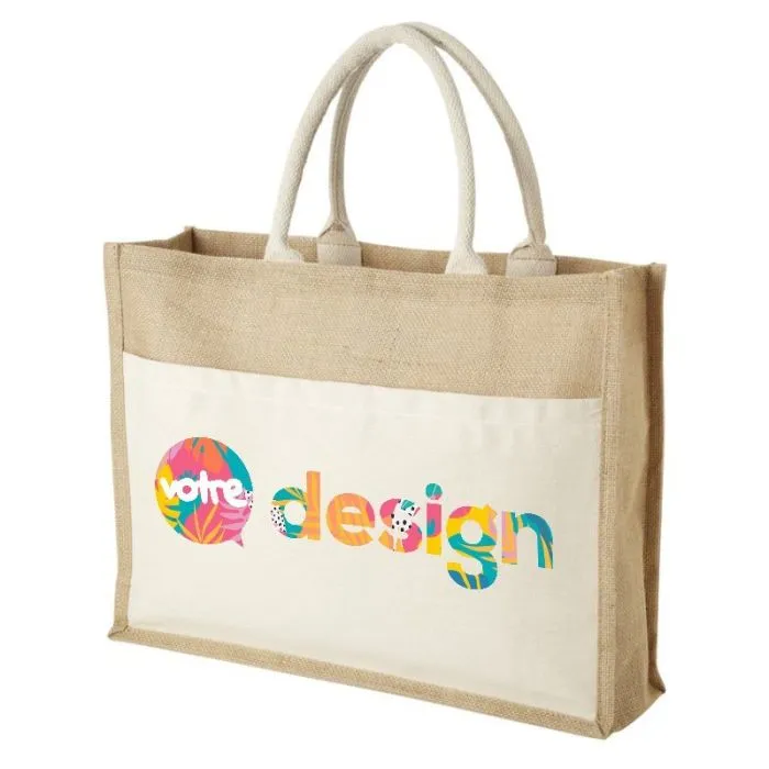 Sac shopping publicitaire en jute Mumbay 18L