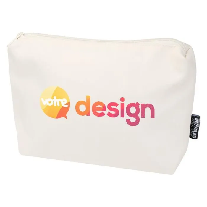 Pochette de toilette personnalisée 2 L en polyester recyclé Trip Aware™