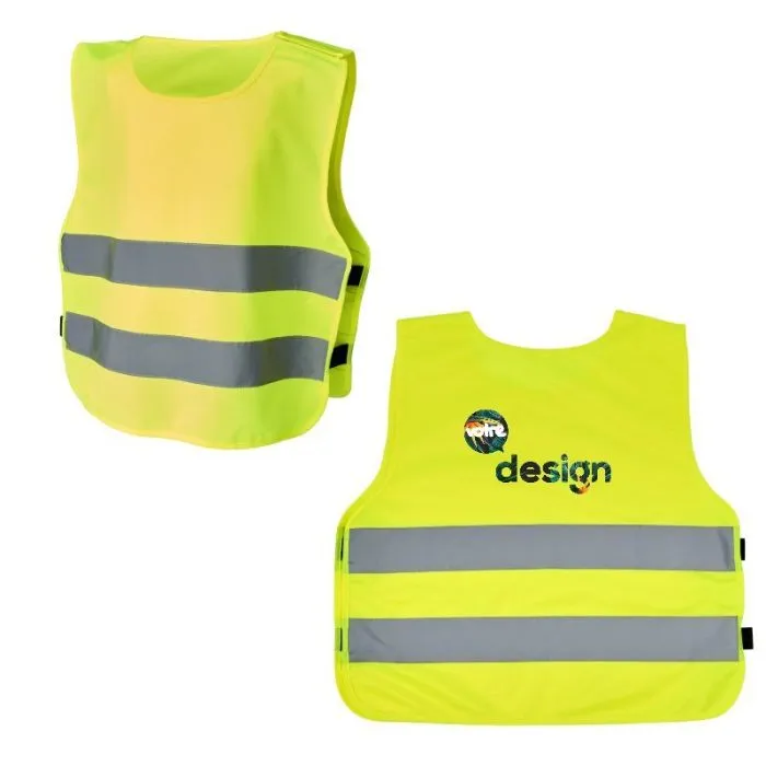 Gilet de sécurité publicitaire velcro pour enfants 7-12 ans Marie