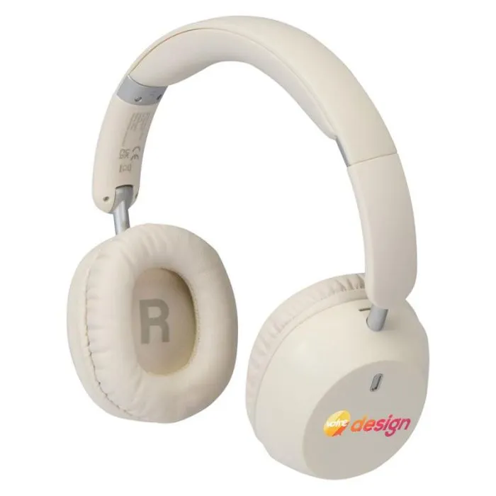 Casque audio personnalisé Hoggar – plastique recyclé, pliable, ANC/ENC
